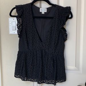 June and Ivy boutique top. Low cut, small. Worn about three times